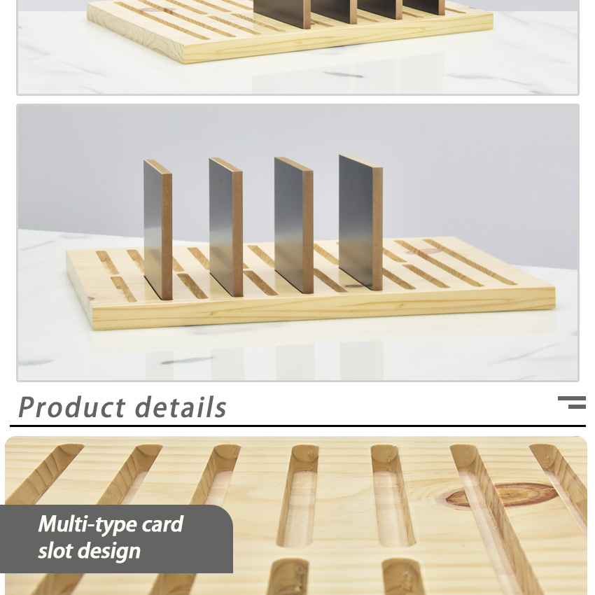 High Quality Wooden Marble Desktop Tile Stand Table Rack Showroom Granite Stone And Quartz Sample Show Countertop For Display