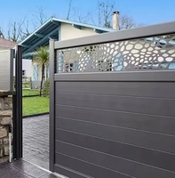 Nouveau design de panneau de clôture de jardin de luxe en plastique WPC de haute qualité résistant aux UV avec panneau décoratif Ensembles complets de clôture WPC