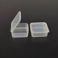 Mini contenants en plastique de 3,5*3,5*1,2 cm, tailles mixtes, boîte en plastique transparente carrée vide pour organiser de petits objets, bijoux