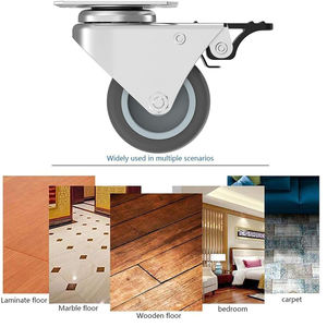 <span class=keywords><strong>2</strong></span> Zoll Doppelrad-Lenkrollen Set mit 4 Stück, Hochbelastbar bis zu 200 kg, Doppelrad-Möbelrollen für Möbel - Product Image 6