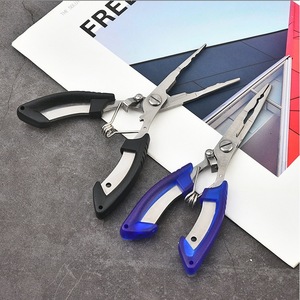 Alicates de pesca Ztc095 de acero inoxidable con mango azul, cortadores de línea para señuelos, accesorios para herramientas de pesca - Product Image 3
