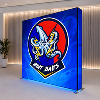 Mur d'images LED rectangulaire personnalisé en tissu tendu, boîte à lumière rétroéclairée autoportante pour salons professionnels et événements