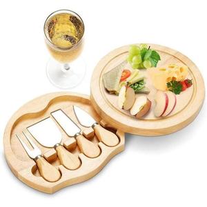 Tabla de Quesos Redonda de Bambú Personalizada con Cajones, Tabla de Charcutería, Plato para Servir, Juego de Cuchillos para Servir - Product Image 2