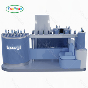 Đen mỹ phẩm kiosk trong Mall tùy chỉnh mỹ phẩm hiển thị truy cập tủ trung tâm mua sắm Nước hoa kiosk ý tưởng thiết kế - Product Image 3