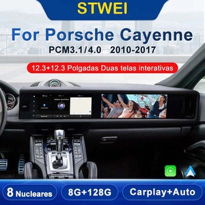 หน้าจอคู่สำหรับรถยนต์ Porsche Cayenne 958 92A ปี 2010-2017 ระบบ Android Auto Carplay วิทยุ สเตอริโอ มัลติมีเดีย ระบบนำทาง GPS เครื่องเล่นวิดีโอ - Product Image 2