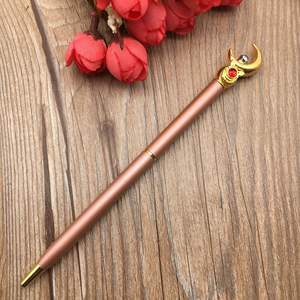 Cadeaux promotionnels pour femmes et filles, marchandises Kawaii Moon Power, magnifique stylo à bille rétractable en cristal - Product Image 5