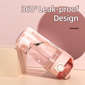 Botella de Agua Transparente de PC de 450 ml, Antiderrames, con Tapa Abatible y Pajita, Apta para Lavavajillas, Diseño Elegante y Portátil para <span class=keywords><strong>Beber</strong></span> Directamente - Product Image 3