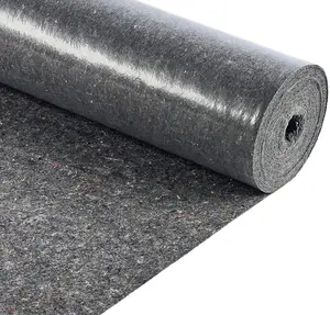 Grey anti-slip painter felt paint mat with anti-slip foil recycled wool felt floor protection cover fleece