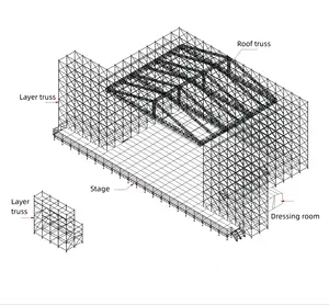 Fácil instalar alto desempenho Metal Layher Truss para música ao ar livre Concert Party Line Array Speaker Layer truss