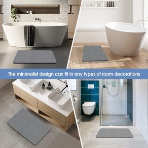 Tapis de bain en terre de diatomée à séchage rapide et absorbant, antidérapant, en diatomite, en pierre, design personnalisé pour salle de bain - Product Image 3