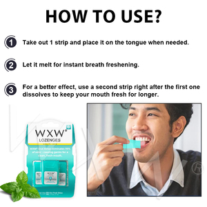 Eliminar diariamente el mal aliento, sabor a fruta de menta, tiras de película delgada Oral de Fusión Rápida, aliento fresco de larga duración, tiras frescas orales disueltas - Product Image 2