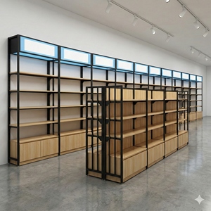 Étagère de Supermarché Gondole Légère Personnalisée pour Magasin de Détail, Étagères de Supermarché en Bois pour Présentoir - Product Image 6