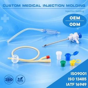 ส่วนประกอบของเข็มเจาะทางการแพทย์มาตรฐาน ISO 13485 ท่อระบายน้ำ สายสวนบอลลูน ข้อต่อแบบลูเออร์ การขึ้นรูปที่มีความแม่นยำสูง รับผลิตแบบ OEM - Product Image 1