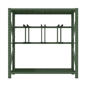 מדפי מחסן רב תפקודי מחסן צבע צבאי ירוק מדפי מתכוונן ונתיק - Product Image 6