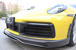 2020 911 992 aleta lateral de fibra de carbono estilo T Canard para Porsche 911 992 cuchillo de viento delantero aletas de repuesto de coche embellecedor de parachoques delantero <span class=keywords><strong>F</strong></span> - Product Image 6
