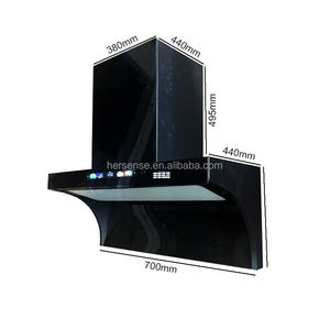 <span class=keywords><strong>Hotte</strong></span> aspirante intelligente 2025 NOUVEAU Arc Noir, commande vocale, moteur silencieux, débit d'air 18m³/min, pression statique maximale 430Pa, nettoyage automatique à la chaleur - Product Image 2