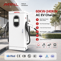 AMPPAL 60KW 240KW Nouvelle station de recharge rapide DC intelligente commerciale sur pied haute puissance à double connecteur CCS2 IEC 62196