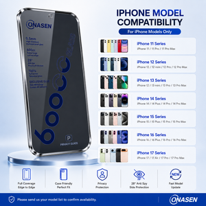 Protector de Pantalla de Privacidad Anti-Espía de 600CC para iPhone, Cristal Templado con Bordes Curvos - Product Image 6