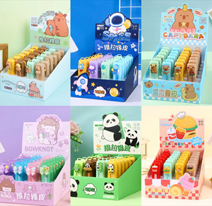 Gomma da cancellare creativa push-pull per studenti, 4B, per disegno e test, simpatica gomma a spinta a forma di cartone animato, all'ingrosso - Product Image 1