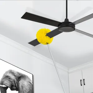 Hộ gia đình Trần Rèm Fan Cleaner uốn cong có thể giặt làm sạch bàn chải có thể điều chỉnh mở rộng cực sợi nhỏ Khăn lau bụi