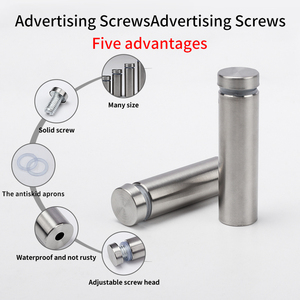 Kits de vis de <span class=keywords><strong>fixation</strong></span> en acier inoxydable pour panneaux publicitaires, supports muraux en pierre, panneaux en verre et affichages artistiques - Product Image 4