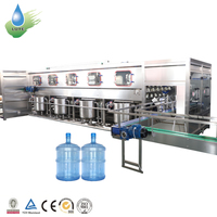 Machine d'emballage d'eau entièrement automatique 20L, machine de remplissage d'eau 5 gallons, équipement de mise en bouteille 20 litres