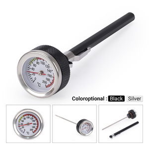 Motorcycle Oil Temperature <b>Gauge</b> 117mm Probe 0 200 <b>Dial</b> Aluminum Alloy Upper Placement for Retrofit Upgrade - Product Image 3