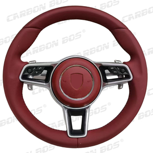 Vente directe d'usine, compatible avec <span class=keywords><strong>Porsche</strong></span> Panamera Cayenne Macan Cayman <span class=keywords><strong>GT4</strong></span> Boxster 718 981 911 GT, volant en fibre de carbone - Product Image 3