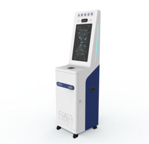 Máquina de autoservicio de 21.5 pulgadas para reemplazo de certificados con lector de código de barras SDK para renovación de tarjetas de identificación y tarjetas IC (de pie, multi-OS) - Product Image 1