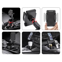 Support de téléphone universel 2 en 1 pour voiture, mains libres avec rotation à 360 degrés, support de téléphone multifonctionnel universel pour porte-gobelet