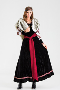 Costume de <span class=keywords><strong>Viking</strong></span> foncé pour adulte Costume de <span class=keywords><strong>Viking</strong></span> Raider médiéval de grande taille pour <span class=keywords><strong>femme</strong></span> - Product Image 3