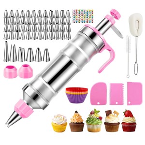 Juego <span class=keywords><strong>de</strong></span> 69 Piezas <span class=keywords><strong>de</strong></span> <span class=keywords><strong>Pistola</strong></span> <span class=keywords><strong>de</strong></span> Galletas <span class=keywords><strong>de</strong></span> Acero Inoxidable, Boquillas <span class=keywords><strong>para</strong></span> Decorar, Herramientas <span class=keywords><strong>para</strong></span> Hornear, <span class=keywords><strong>para</strong></span> Decorar Pasteles, Cupcakes y Galletas - Product Image 1