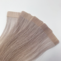 Extensions de cheveux à bandes adhésives populaires, tissage de peau, lisses, cheveux humains Remy 100% européens, tissage unique, 40 pièces par paquet, sans perte, douces et brillantes