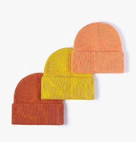 High quality winter outdoor men's knitted hat OEM large size fashion cold hat warm thickened wool beanies hats for women