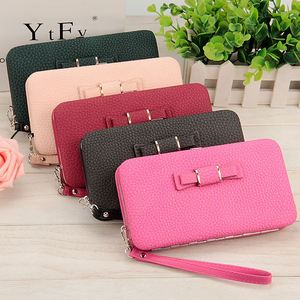 Purse Bow <b>Wallet</b> Female Famous Brand Card Holders Cellphone Pocket PU Leather Women Money Bag <b>Clutch</b> Women <b>Wallet</b> - Product Image 2