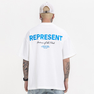 <b>White</b> Letter Print Men T Shirt Cotton O Neck Short Sleeve <b>Tee</b> High Street Streetwear Casual Top - Product Image 1