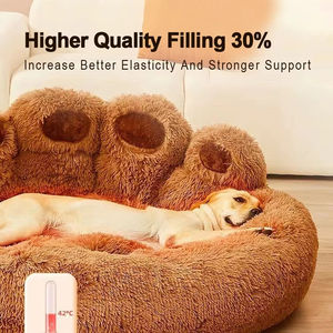 Hersteller Großhandel Benutzer definiertes Logo Haustier Lieferant Plüsch Hund Katzen bett Bär Pfoten form - Product Image 6