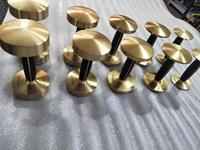Haltères de luxe en laiton couleur or pour équipement de gym à domicile