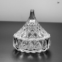 BQAN Bol à ongles carré en verre liquide coloré en forme de fleur de lotus avec couvercle diamanté pour les ongles