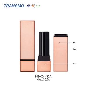 Tubo de Lápiz Labial Magnético Cuadrado, Envase de Bálsamo Labial, Tubos de Lápiz Labial Personalizados Dorados - Product Image 3
