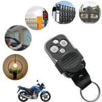 Télécommande universelle 315 MHz 433 MHz à code clonable pour porte de garage et portail automatique, avec porte-clés en cuir