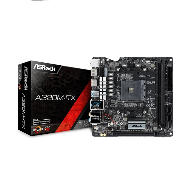 For ASROCK A320M ITX A320M Mini-ITX AMD A320 DDR4 3200MHz,SATA 6Gbps,32G,Can Support R3 R5 R7 R9 Desktop AMD CPU Socket AM4