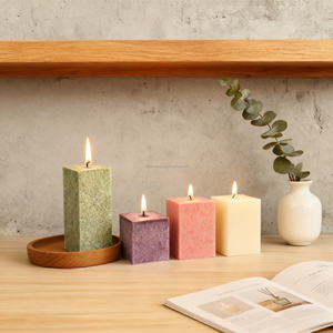 Velas de Pilar de Parafina Grandes Hechas a Mano Sin Humo, Ecológicas, Juego de Regalo al por Mayor para Pascua y Navidad - Product Image 3