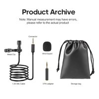 Microphone en métal Jack 3,5 mm Microphone cravate à pince Mini microphone audio pour ordinateur portable Téléphone portable
