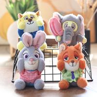 Porte-clés pendentif tendance en forme de lapin ou de renard, jouet en peluche super doux pour anniversaire et fonction anti-stress