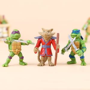 Figuras de acción de <span class=keywords><strong>Tortugas</strong></span> <span class=keywords><strong>Ninja</strong></span> Mutantes para adolescentes, adornos de muñecos, 6 películas, venta al por mayor - Product Image 4