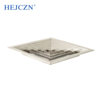 Diffuseur d'air carré de plafond d'alimentation à 4 voies de climatisation directionnelle en acier inoxydable 304 blanc moderne