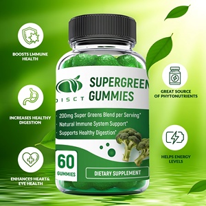 Etiqueta privada Té verde Espinaca, brócoli, Moringa Vitamina Suplemento nutricional Gomitas - Product Image 1