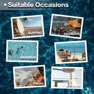 Grande serviette de plage en microfibre à séchage rapide, super absorbante, légère, anti-sable, pour adultes et enfants - Product Image 2