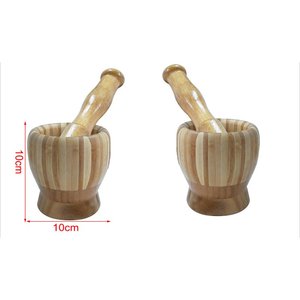 * OUTLET * mortaio e pestello di bambù naturale-casa e giardino/articoli per la casa - Product Image 2
